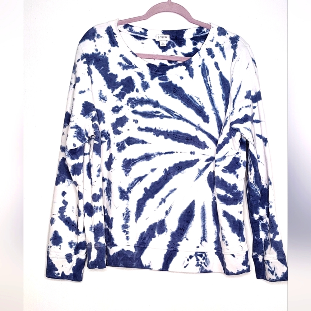 XL Long sleeve cotton j.crew tie dyed shirt